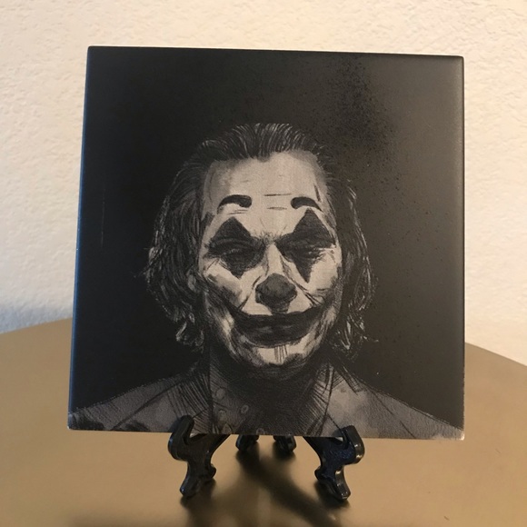 The joker custom laser engraved ceramic tile 6x6 - Picture 3 of 3